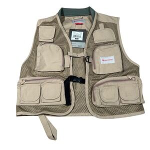 NWT Redington Clark Fork Mesh Fly Fishing Vest Khaki Mens Size XS Pockets